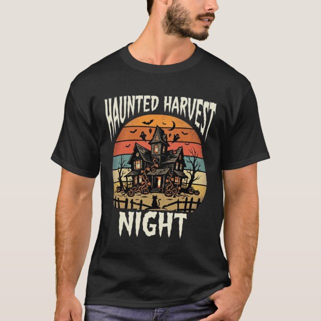 Halloween Spökpumpa Natt T Shirt (Framsida)