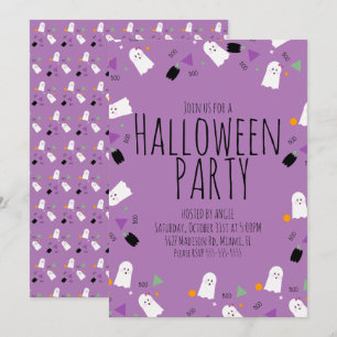 Halloween-spökrällets födelsedagsfest inbjudningar