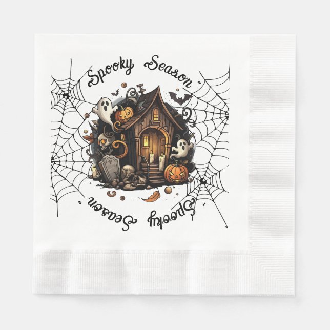 Halloween 👻 spöksäsong 💀 Servetter 🍽️   (Framsidan)