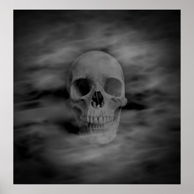 Halloween-spökskalle Poster (Framsidan)