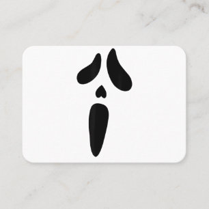 Halloween spökskrämmande ansikte semester visitkort