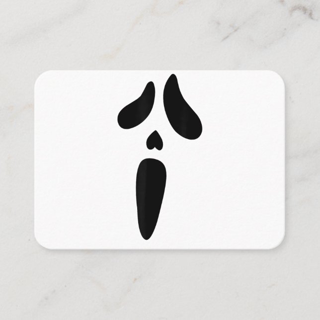 Halloween spökskrämmande ansikte semester visitkort (Framsida)