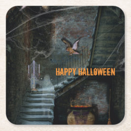 Halloween Spöksteg Underlägg Papper Kvadrat