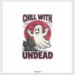 Halloween spöktröja Vintage hemsökt Zombie Design Klistermärken
