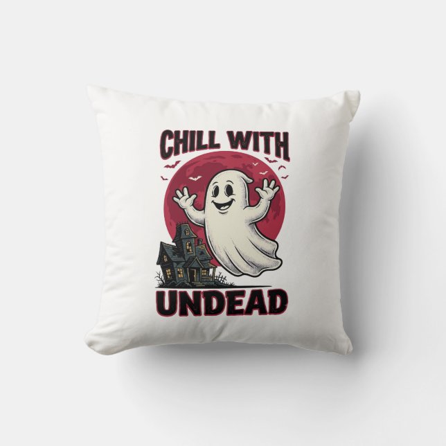 Halloween spöktröja Vintage hemsökt Zombie Design Kudde (Framsida)