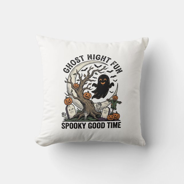 Halloween spöktröja Vintage kyrkogård Rolig design Kudde (Framsida)