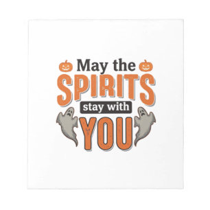 Halloween-spöktypografi Vintage-gravyr Desig Anteckningsblock