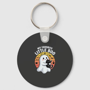Halloween spökunge liten Boo katt Nyckelring
