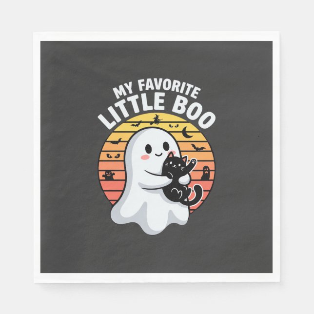 Halloween spökunge liten Boo katt Pappersservett (Framsidan)