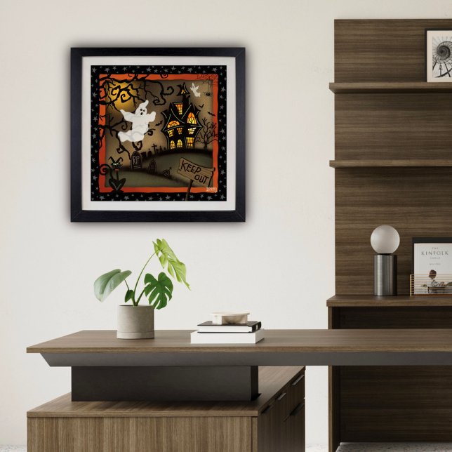 Halloween Spook House Ghost School Inspiritivity Poster (Fun Halloween Ghost poster by Inspirivity)