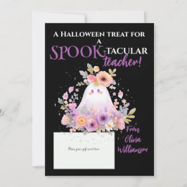Halloween Spook-Tacular Teacher Gift Card Holder Julkort