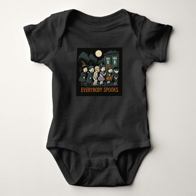 Halloween Spooks Baby T Shirt (Framsida)