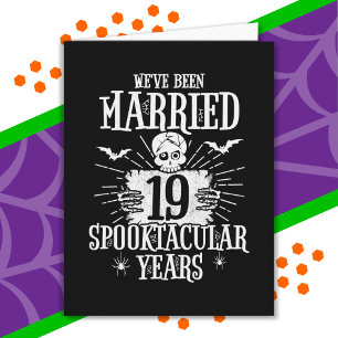 Halloween Spooktacular 19:e Bröllop-årsdagen Kort