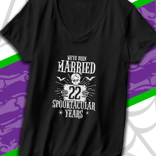 Halloween Spooktacular 22-års bröllopsdag T Shirt