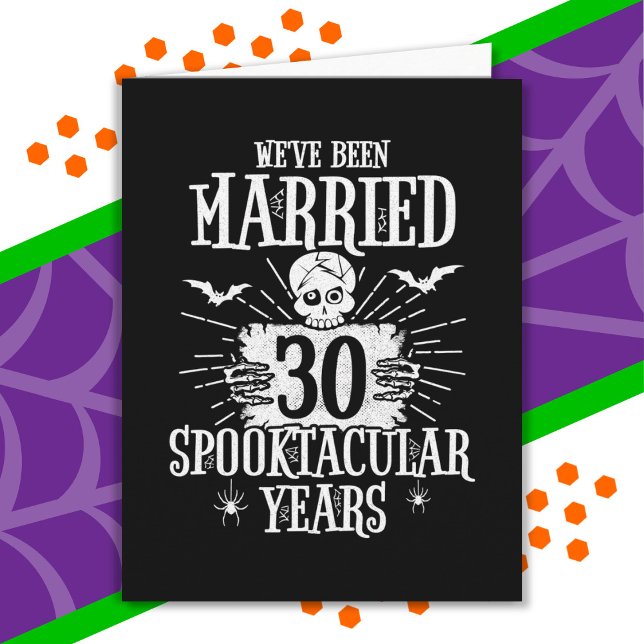 Halloween Spooktacular 30-årsdagen Bröllop Kort (Skapare uppladdad)