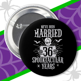 Halloween Spooktacular 36:e Bröllop-årsdagen Knapp