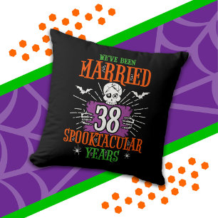 Halloween Spooktacular 38-års bröllopsdag Kudde