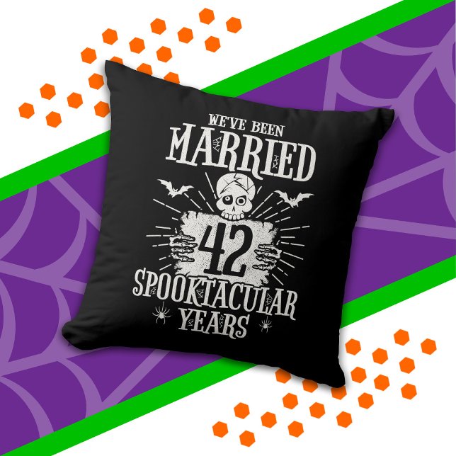 Halloween Spooktacular 42-års bröllopsdag Kudde (Skapare uppladdad)