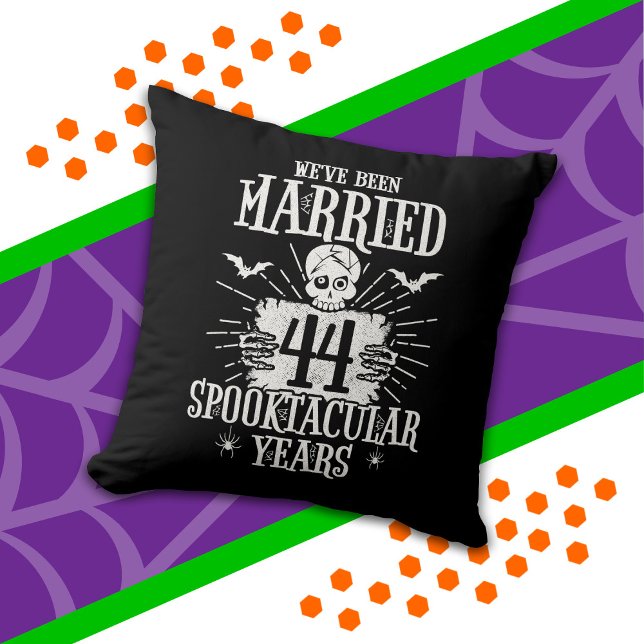 Halloween Spooktacular 44-års bröllopsdag Kudde (Skapare uppladdad)