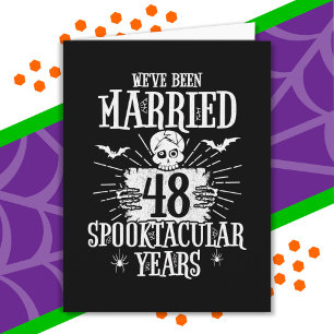 Halloween Spooktacular 48-års bröllopsdag Kort