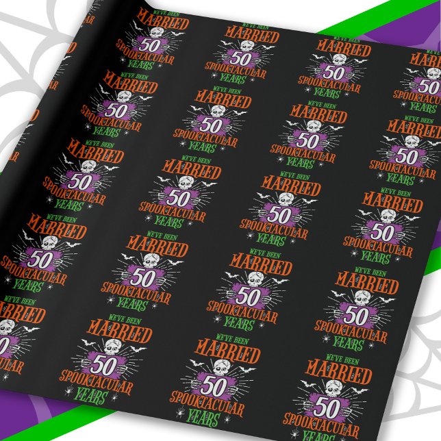 Halloween Spooktacular 50-årsdagen Bröllop Presentpapper (Skapare uppladdad)