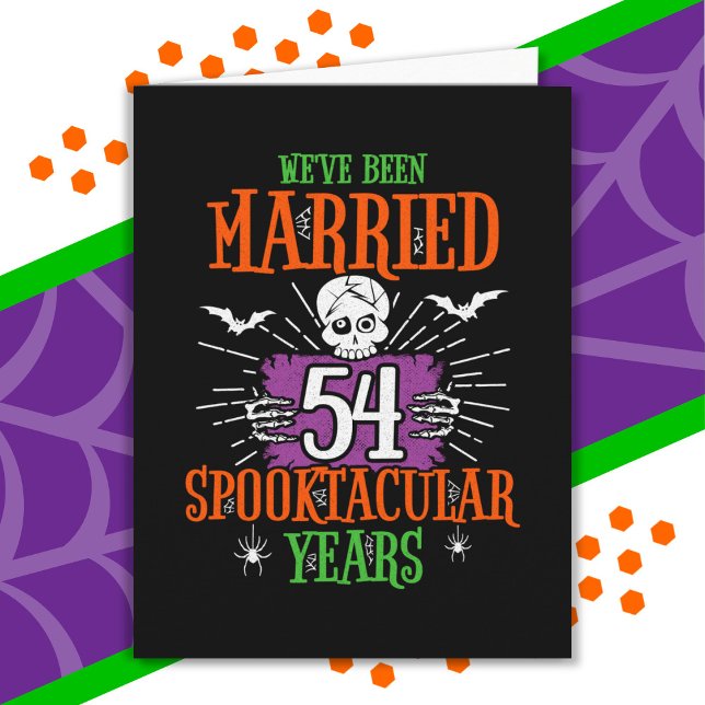 Halloween Spooktacular 54:e Bröllop-årsdagen Kort (Skapare uppladdad)