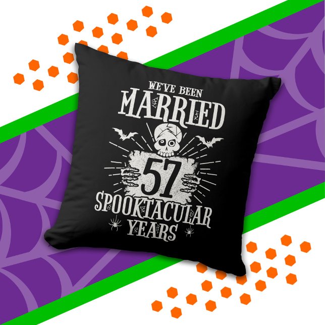 Halloween Spooktacular 57-års bröllopsdag Kudde (Skapare uppladdad)