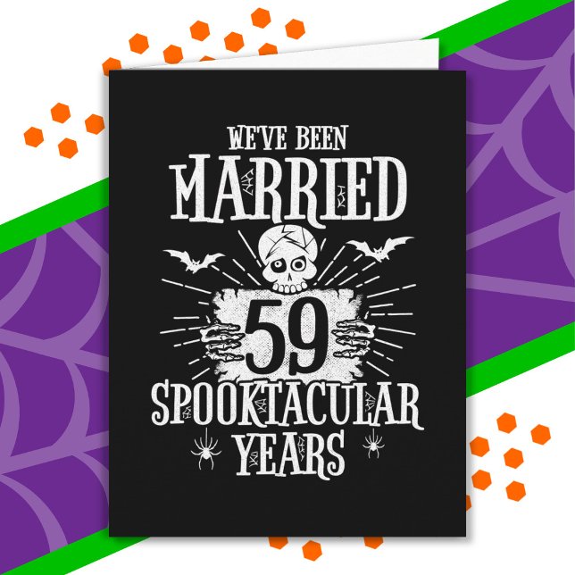 Halloween Spooktacular 59:e Bröllop-årsdagen Kort (Skapare uppladdad)