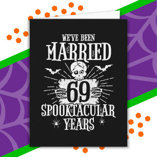 Halloween Spooktacular 69:e Bröllop-årsdagen Kort