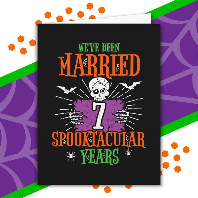 Halloween Spooktacular 7:e Bröllop-årsdagen Kort (Skapare uppladdad)