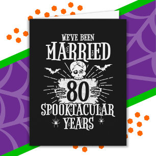 Halloween Spooktacular 80-årsdagen Bröllop Kort