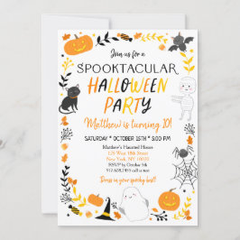 Halloween Spooktacular Birthday Inbjudningar