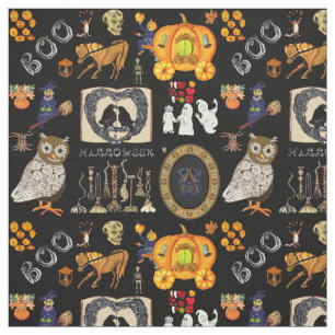 Halloween Spooktacular Black-väv Tyg