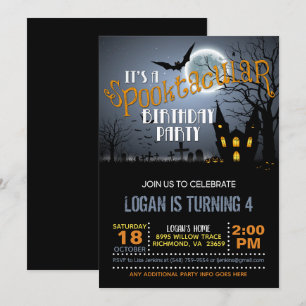 Halloween Spooktacular Födelsedagsfest inbjudan