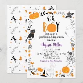 Halloween Spooktacular Oh Boy Baby Shower Inbjudningar