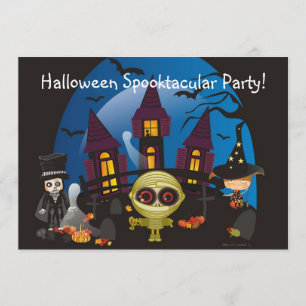 Halloween Spooktacular party! Inbjudningar