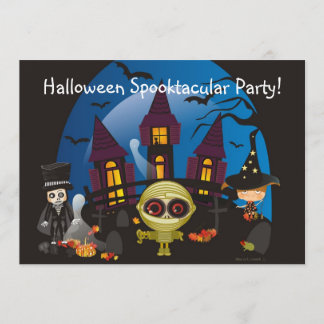 Halloween Spooktacular party! Inbjudningar