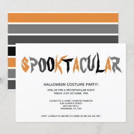 Halloween Spooktacular Party Stripe Mönster Inbjudningar