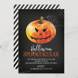 Halloween Spooktacular Pumpkin-inbjudan Inbjudningar