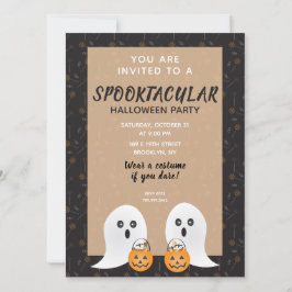 Halloween Spooktacular Spöken Trick eller BEHANDLI Inbjudningar