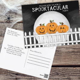 Halloween Spooktacular Spooky Whimsical Pumpkins Vykort