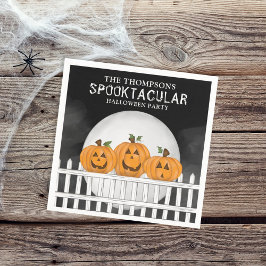 Halloween Spooktacular Whimsical Pumpkins Funny Pappersservett