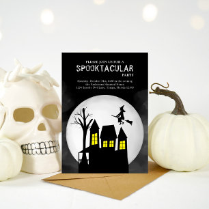 Halloween Spooktacular Witch Haunted House Inbjudningar