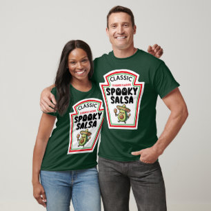 Halloween Spooky Avocado Dancing Salsa Grönt Sauce T Shirt