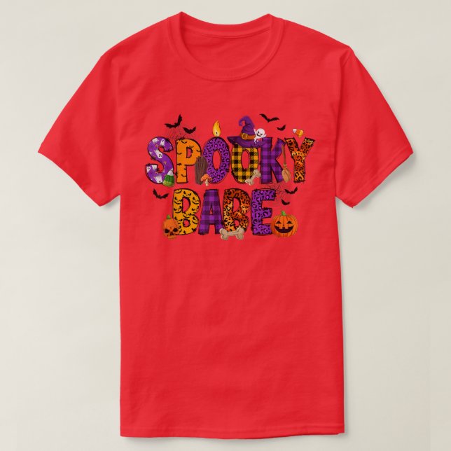 Halloween Spooky Babe Pumpkin Leopard Halloween Ba T Shirt (Design framsida)