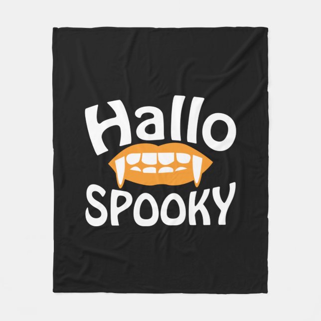 Halloween Spooky Birthday Fleecefilt (Framsidan)