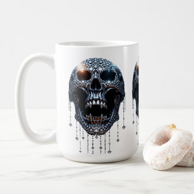 Halloween "Spooky Bling" Kaffemugg (Med munk)