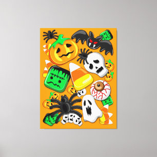 Halloween Spooky Candies Party Canvastryck