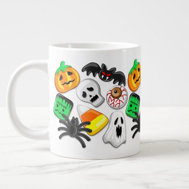 Halloween Spooky Candies Party Jumbo Mugg (Vänster)