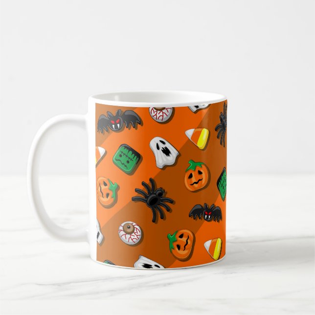 Halloween Spooky Candies Party Kaffemugg (Vänster)